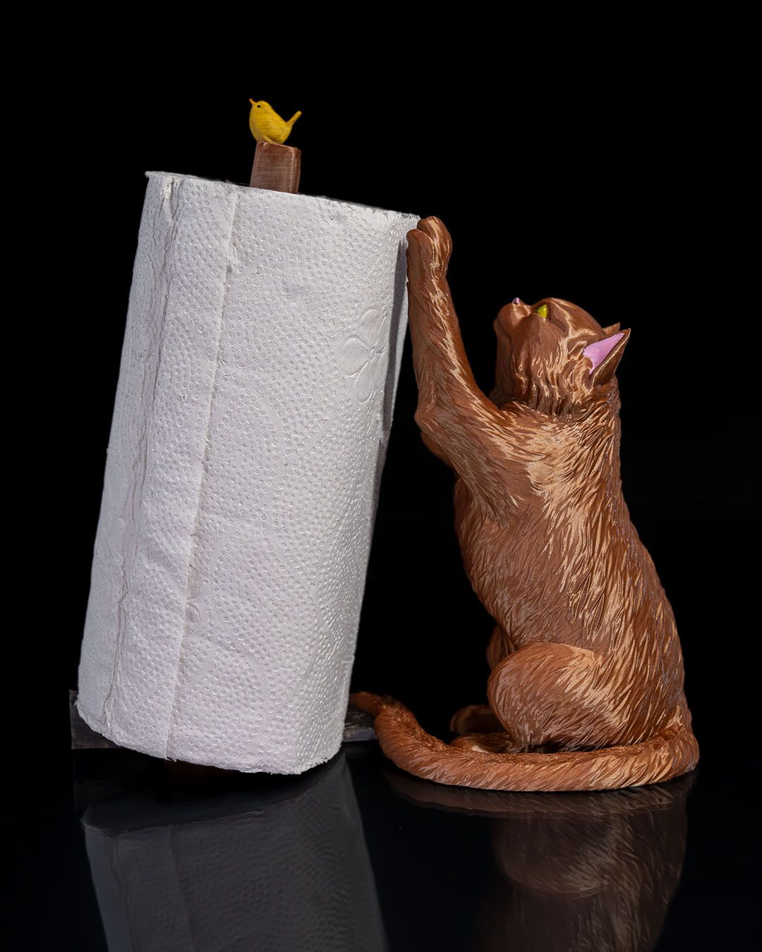 Le Chat, l'Oiseau et l'Essuie-tout