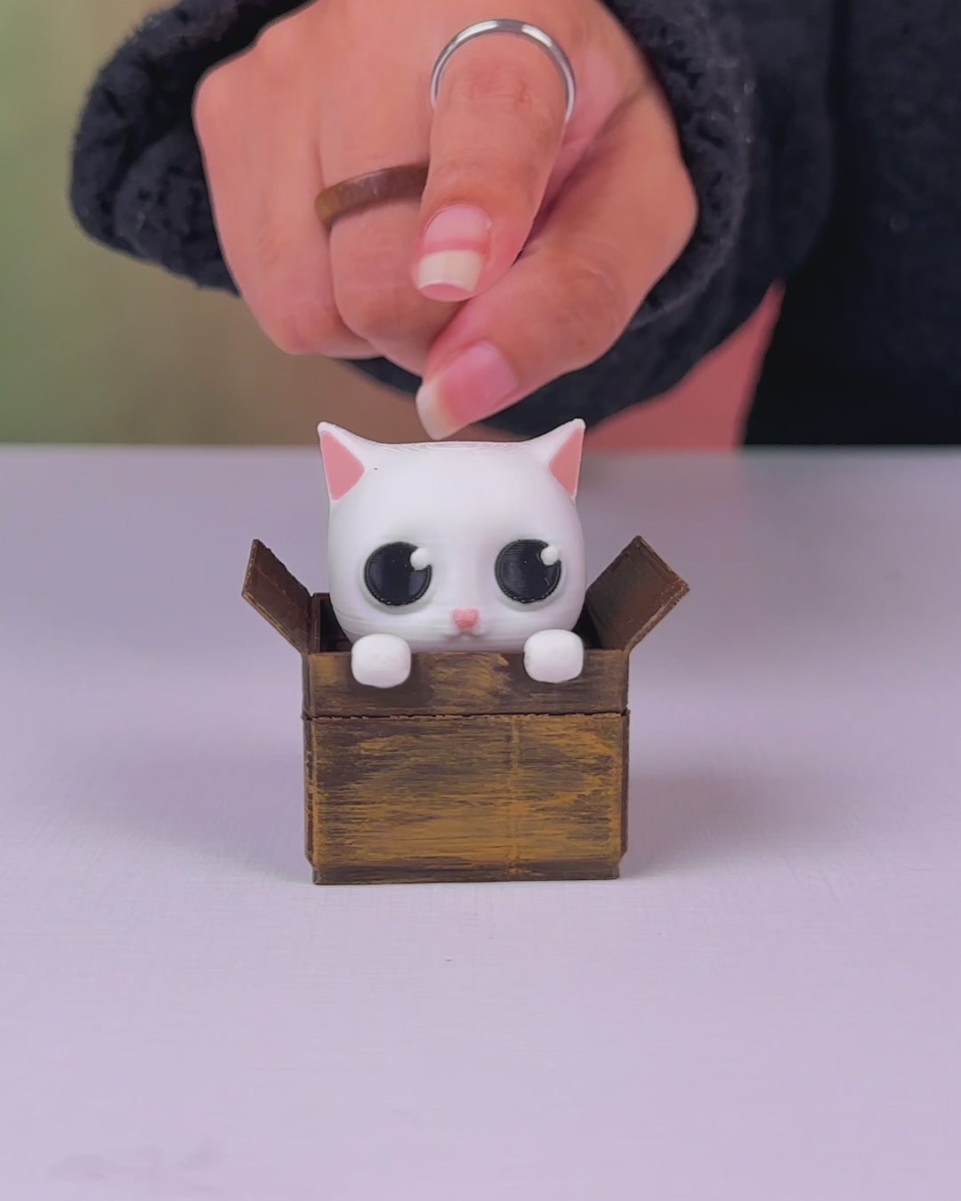 Pet the Cat Fidget & Keychain